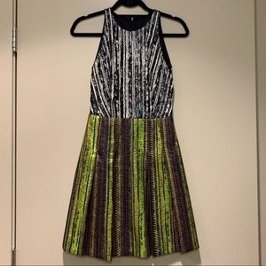 Nicole Miller two tone cocktail dress